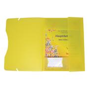 Sammelmappe - Gummizugmappe aus Kunststoff, DIN A3 gelb transparent mit Gummiband